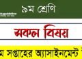 নবম শ্রেণি ১৭তম সপ্তাহ অ্যাসাইনমেন্ট