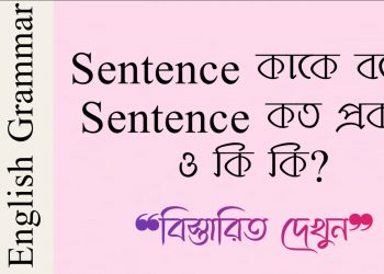Sentence কাকে বলে? কত প্রকার? কি কি?